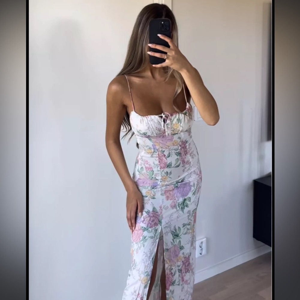 H&M tie detail dress